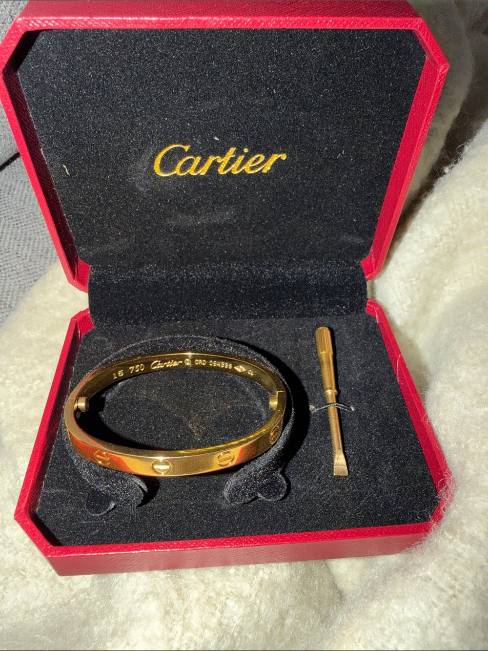 Cartier Gold Men's Love Bracelet with Screwdriver